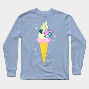 ice cream pug Long Sleeve T-Shirt